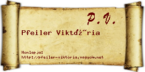 Pfeiler Viktória névjegykártya